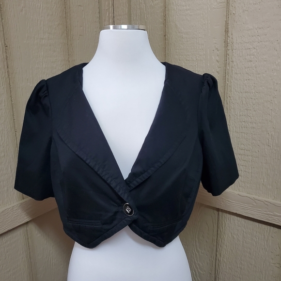 Anthropologie Jackets & Blazers - Antropologie CARTONNIER Black Cotton Blazer